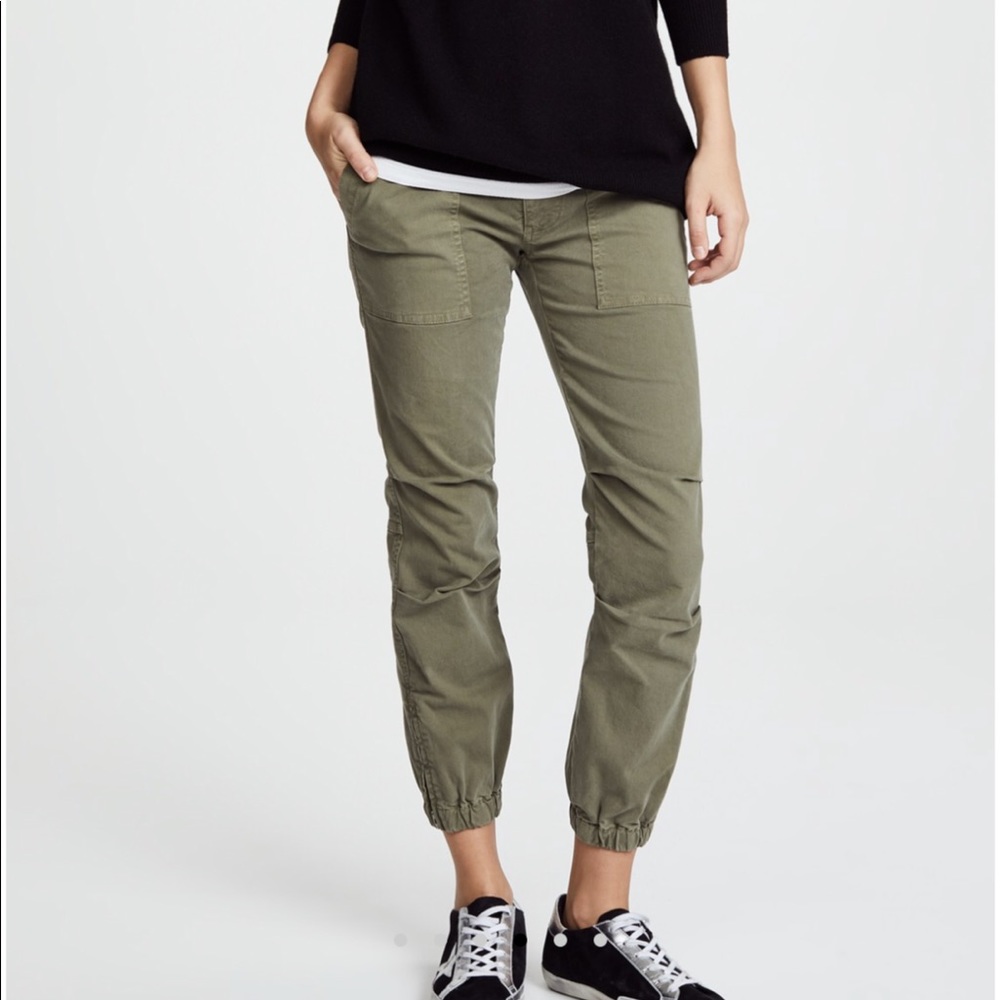 Nili Lotan Olive Cropped Pants